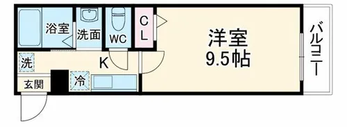 アークリード四条油小路【1階】の間取り