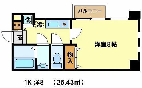 アスヴェル京都二条烏丸【4階】の間取り