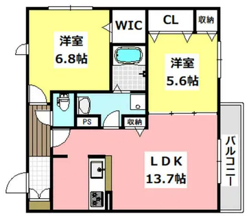 ShaMaison E.I【201号室】の間取り