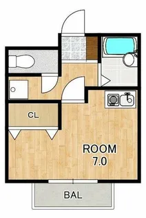 ウエストマーシュ【3階】の間取り