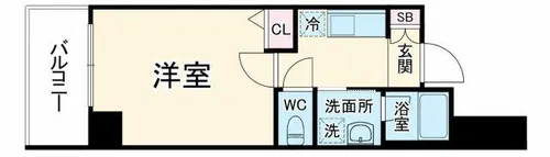 アスヴェル京都西大路御池【1階】の間取り
