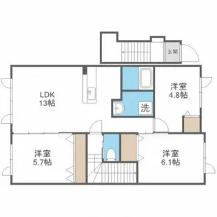 LaTerre新琴似Ⅱ【202号室】の間取り