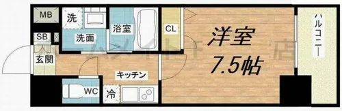 La Douceur梅田West【14階】の間取り