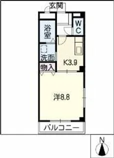 ルミナス若田【1階】の間取り