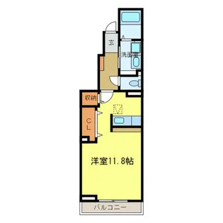 ガーデンハイツ大喜【102号室】の間取り