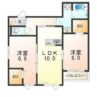 La Casa SiestaⅡ【2階】の間取り