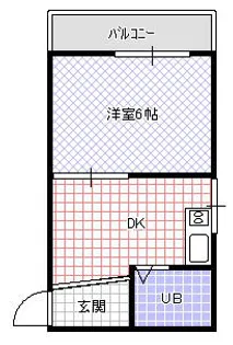 ローレンスハイム【1C号室】の間取り