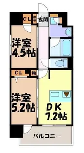 プレサンスロジェ名古屋駅前【3階】の間取り