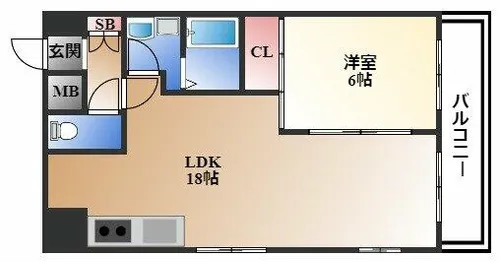 ル・ヴァン橘【4階】の間取り
