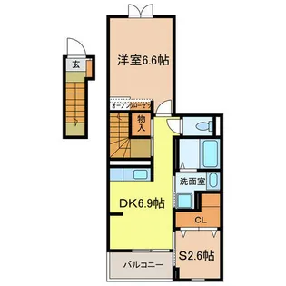 アルファコート【202号室】の間取り