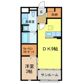 コンフォートA【1階】の間取り