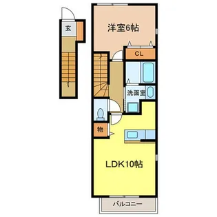 プラッツくみのき【2階】の間取り