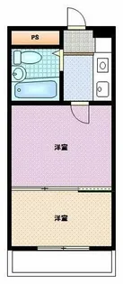 プリンセス三ノ輪【202号室】の間取り