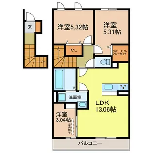 Flora Lily【2階】の間取り