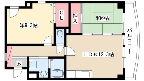 A-RIES庄内(エーリスショウナイ)【4階】の間取り