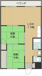 第2スカイハイツタカラ【3-2号室】の間取り
