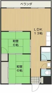第2スカイハイツタカラ【3-2号室】の間取り