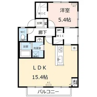タウニーIKI【201号室】の間取り