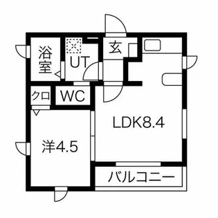 Caldo道徳公園 a【1階】の間取り