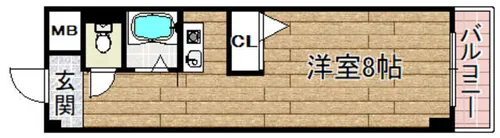 T’sコート【107号室】の間取り