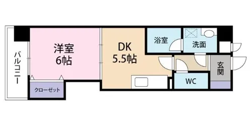 サンメゾン清水【5階】の間取り
