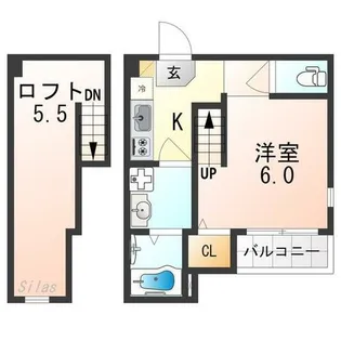 イロハ淀下津町【1階】の間取り