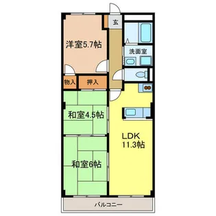 エレガントライフマンション【201号室】の間取り