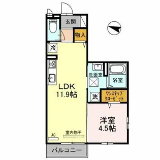 YU参番館【1階】の間取り