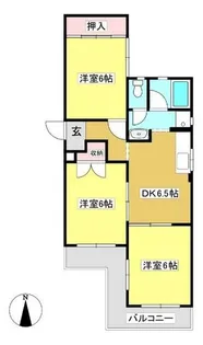 ハイツ東山【1階】の間取り