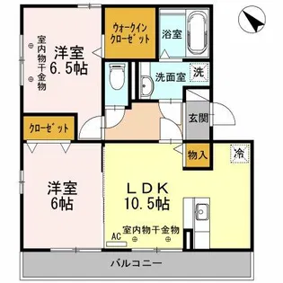 ミニオン【202号室】の間取り