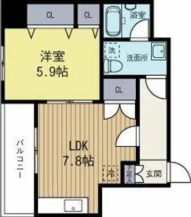 Fパルク県庁前【11階】の間取り