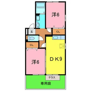 クレール荒子【1階】の間取り