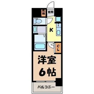 エステムコート名古屋新栄Ⅱアリーナ【4階】の間取り