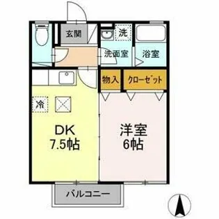 エステート【1階】の間取り