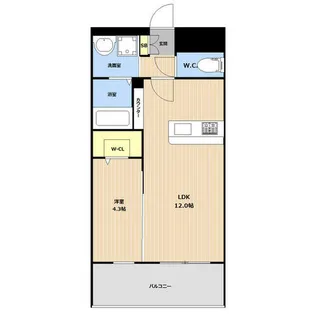 KL TOJIN WEST【4階】の間取り