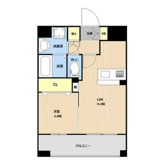 LIBTH南福岡【0701号室】の間取り
