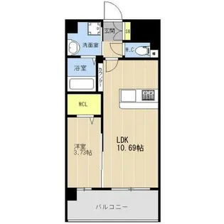 LIBTH薬院南【0402号室】の間取り
