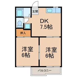 ハートランド小牧【207号室】の間取り