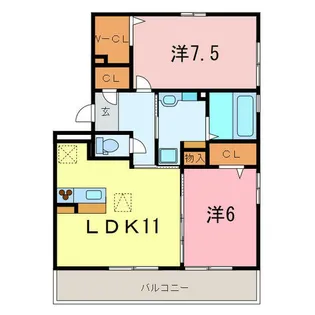 ボレアス【101号室】の間取り