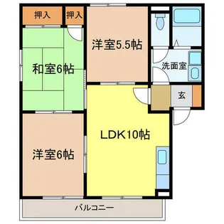 新栄プロパティー千代田Ⅱ【201号室】の間取り