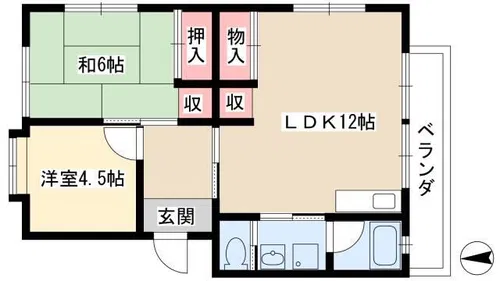 ドールナカムラ【201号室】の間取り
