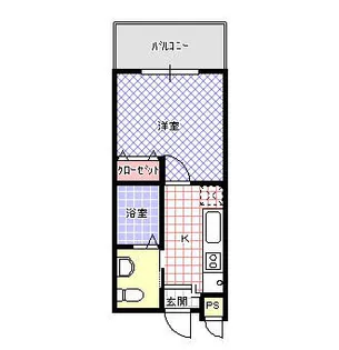 松尾ハイツ寝屋川【301号室】の間取り