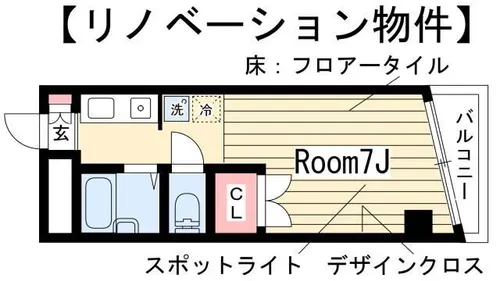 サニーサイド2【1A号室】の間取り