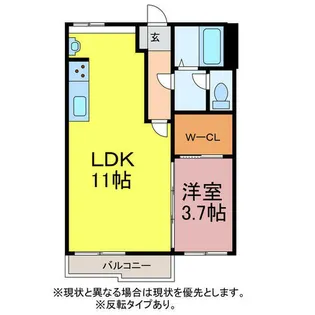 サンシャトー聖・香奈【K201号室】の間取り