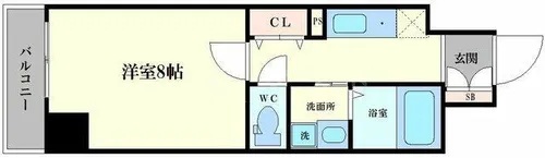 アスティオン大手通【10階】の間取り