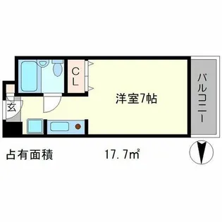おおきに百万遍サニーアパートメント【5階】の間取り