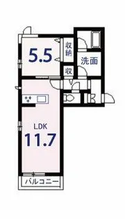 シャーメゾンロペ【103号室】の間取り