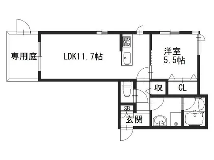 シャーメゾンロペ【103号室】の間取り