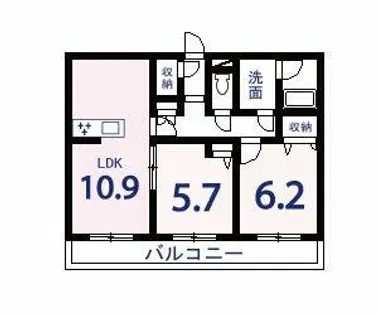 シャーメゾンロペ【202号室】の間取り
