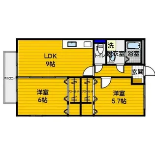 ソフィア西長住【201号室】の間取り